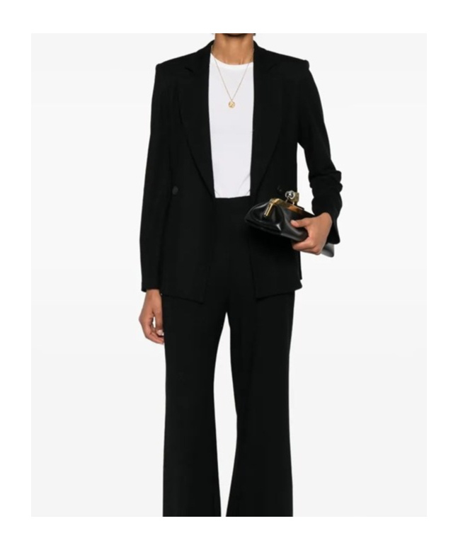 Harris Wharf London Double-breasted Blazer In Black