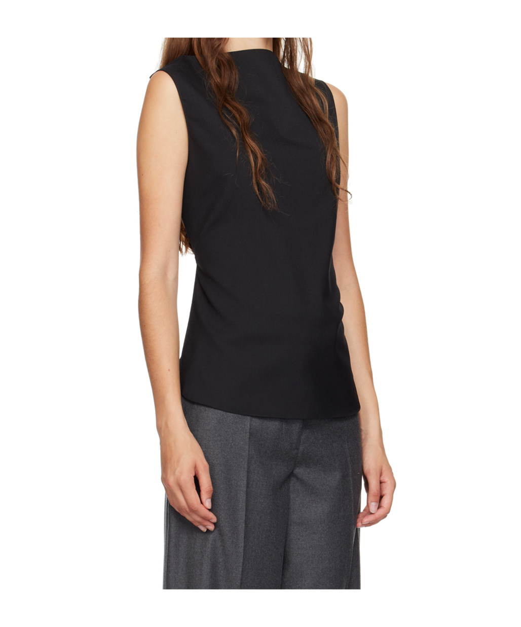 Rohe Backless Lace-up Vest In Blue