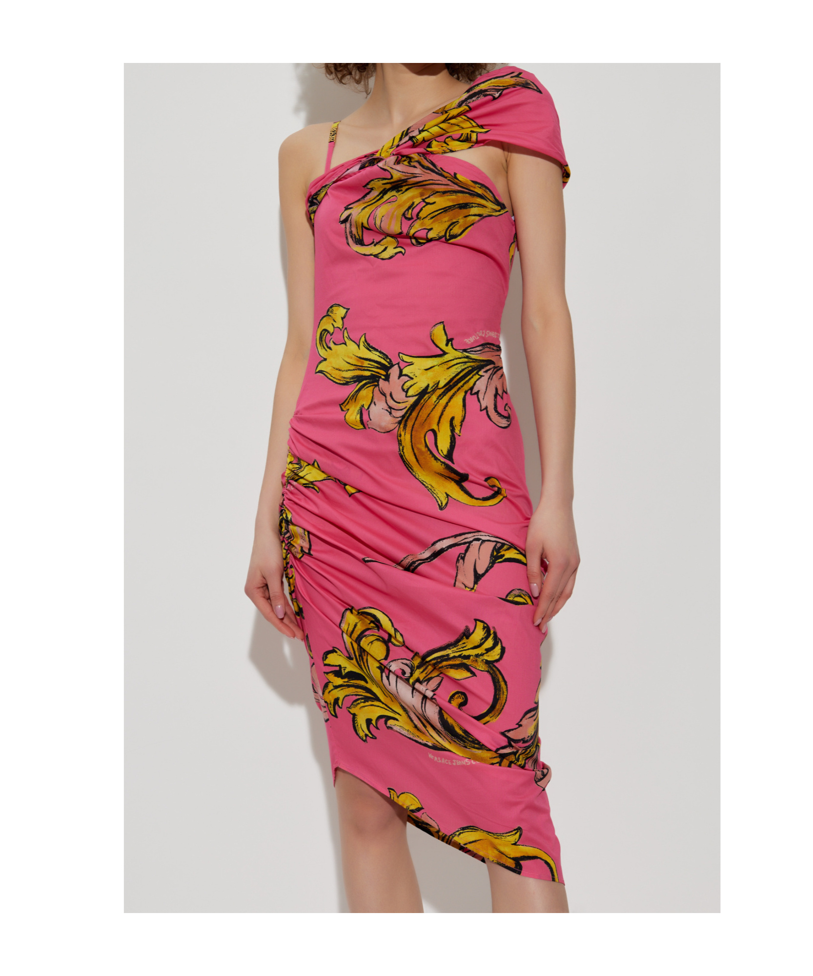 Versace Zippered Dress In Red