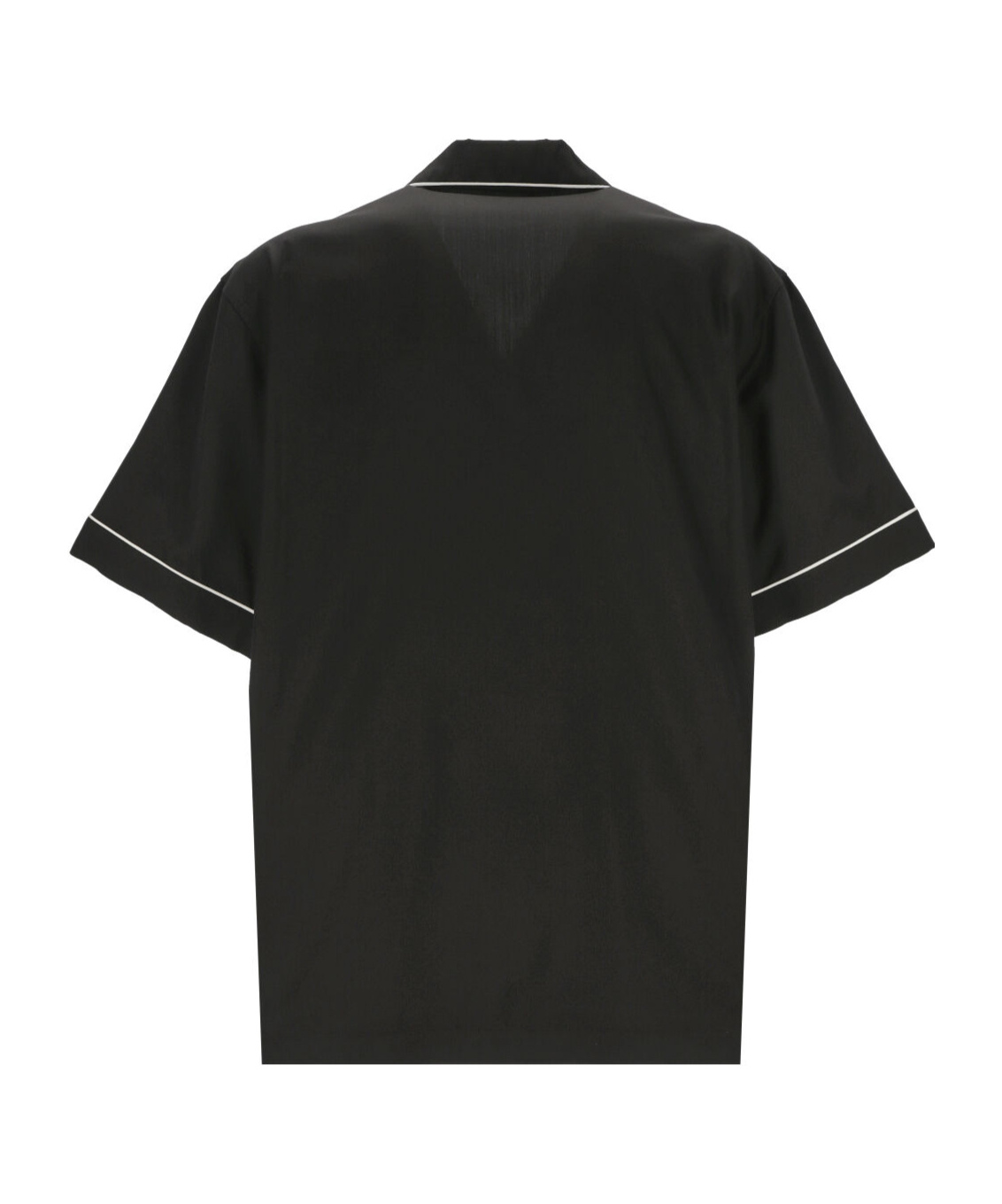 Valentino Short-sleeved Collared Top In Black