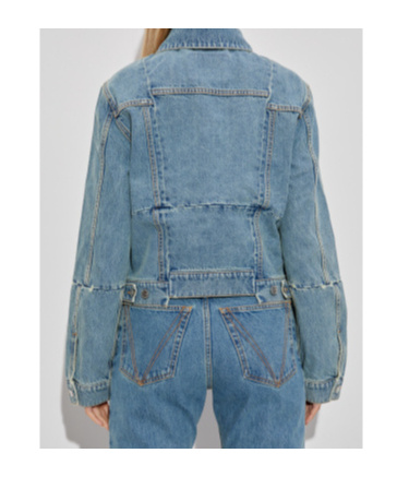 Vetements Panelled Denim Jacket In Blue