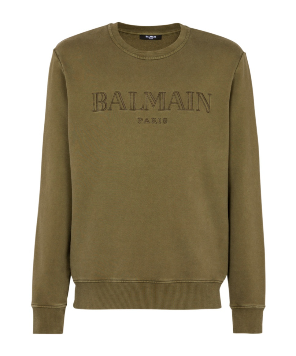 Balmain Vintage Cotton Sweatshirt In Green