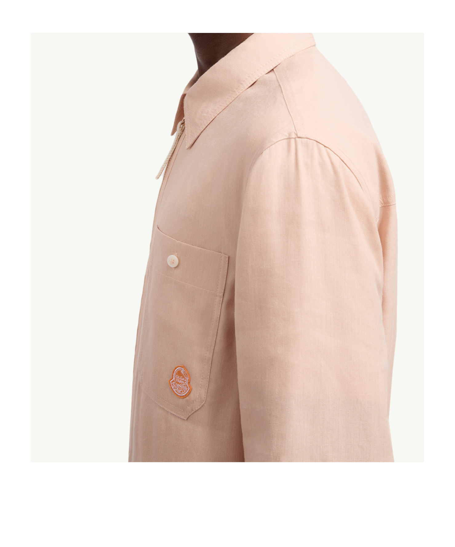 Moncler Chemise En Lin Mélangé X Gilga Farm By Donald Glover In Pink