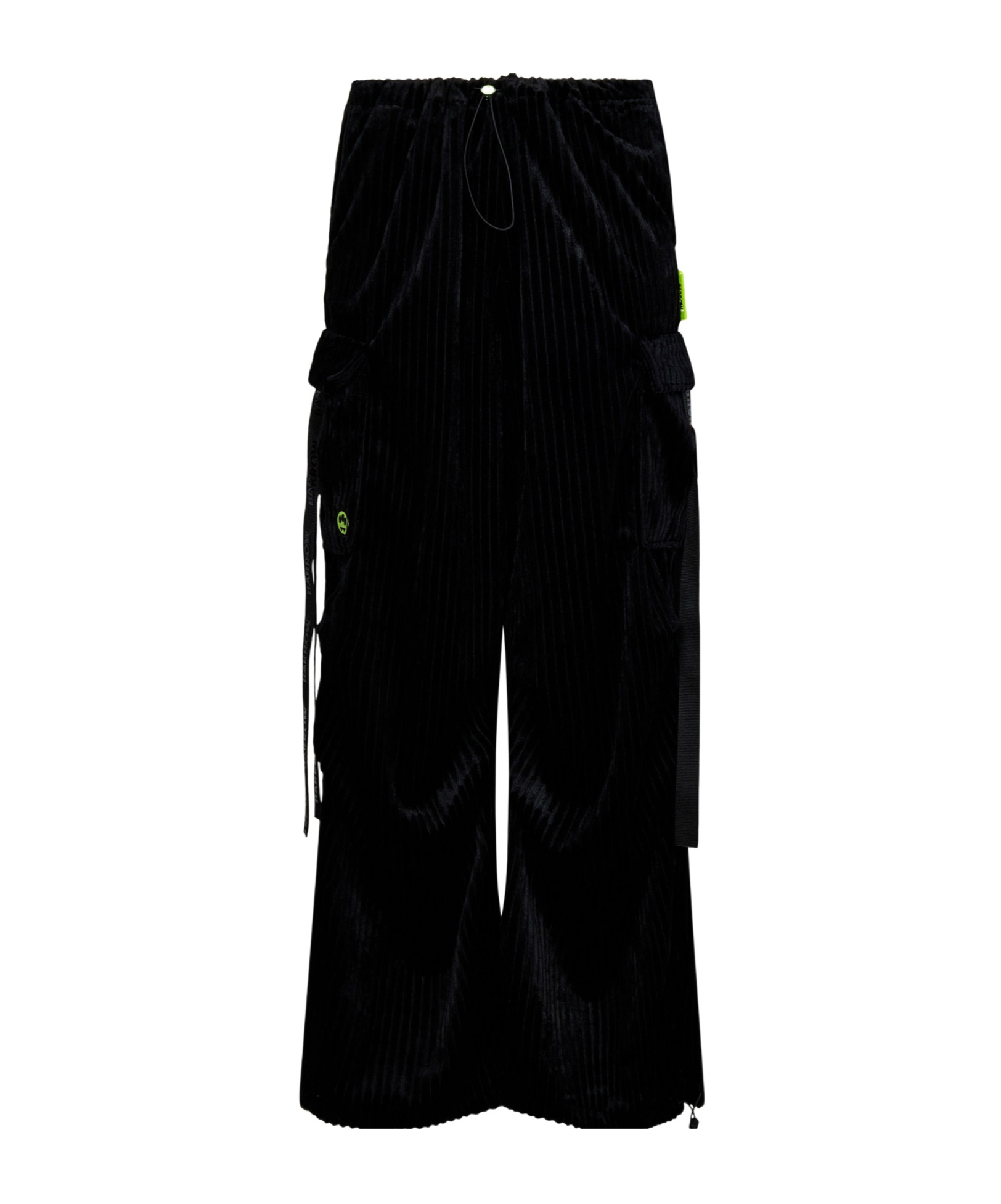 Barrow Ribbed Wide-leg Trousers In Black