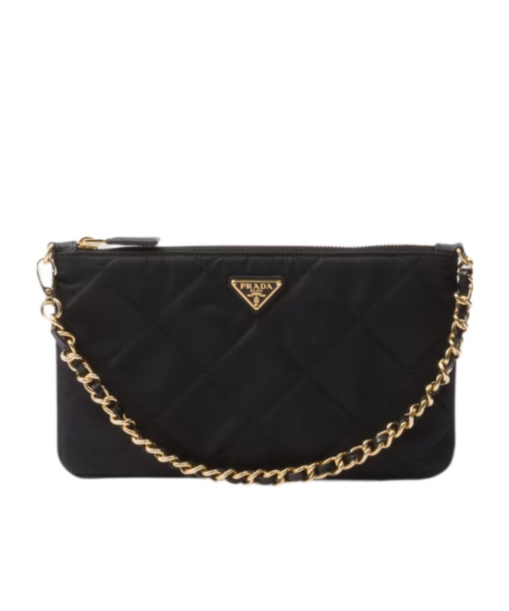 Prada Re-nylon Pouch In Black
