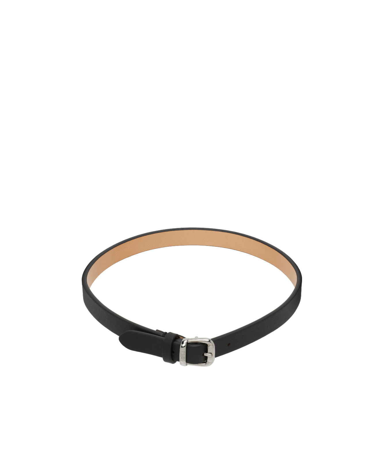 Mm6 Maison Margiela Plain Sauvage Leather Choker In Black