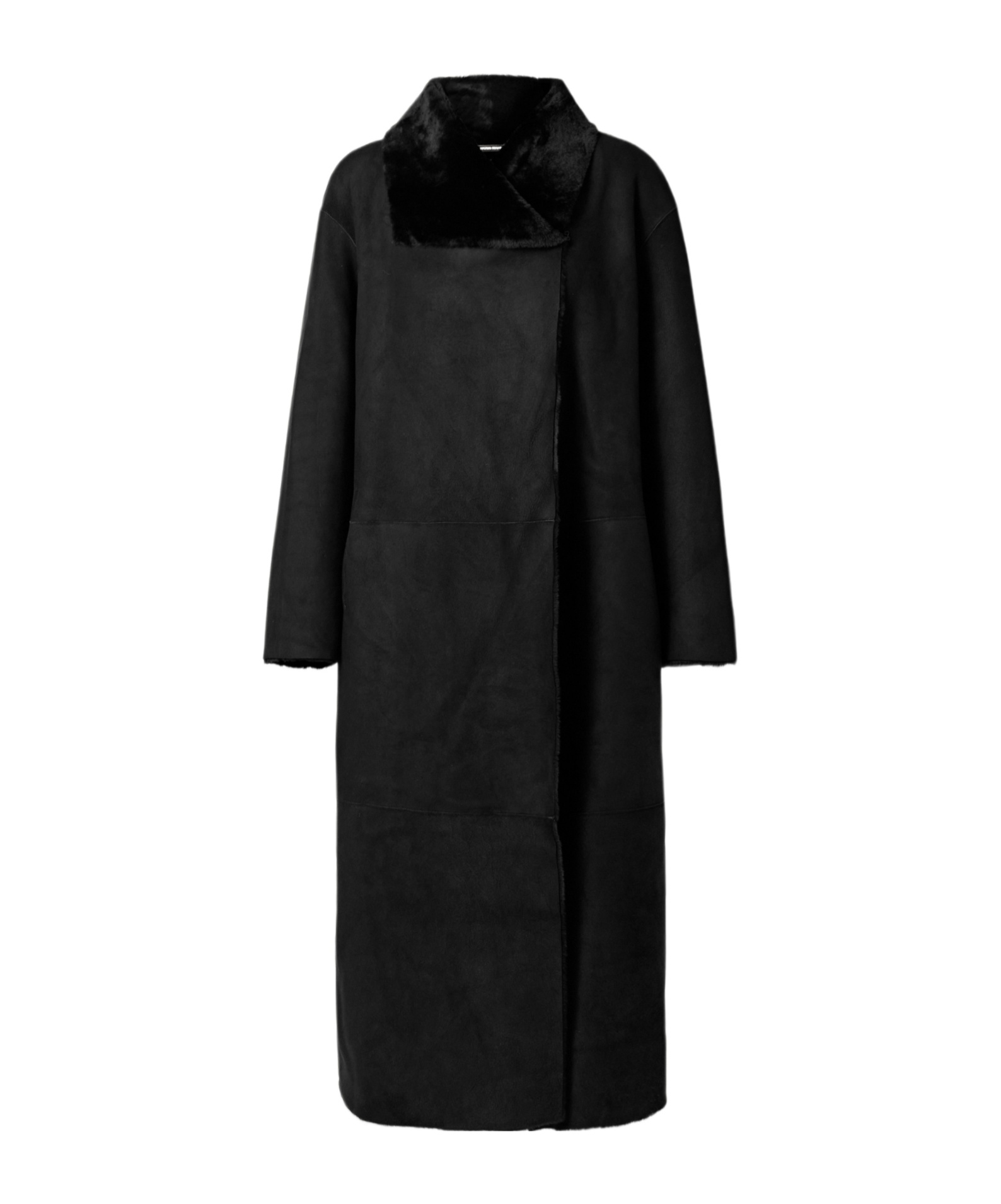 Nour Hammour Long-sleeved Coat In Black