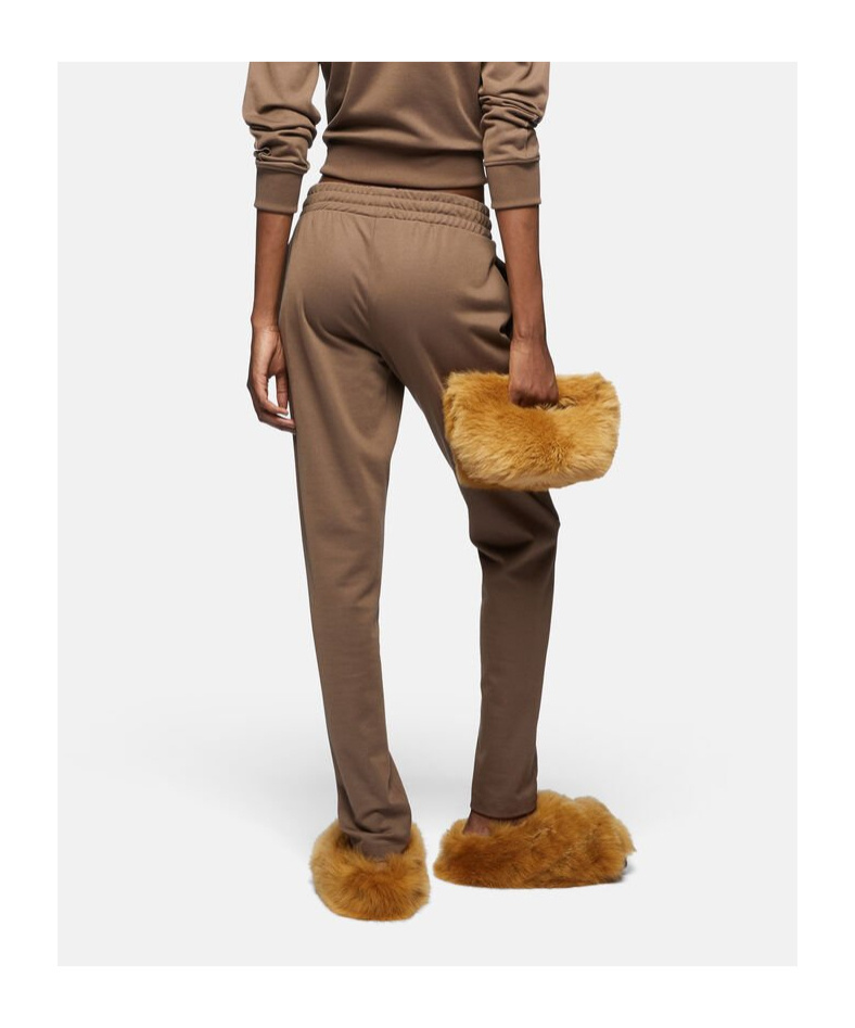 Shop Attico Elastic Waist Sweatpants In Brown