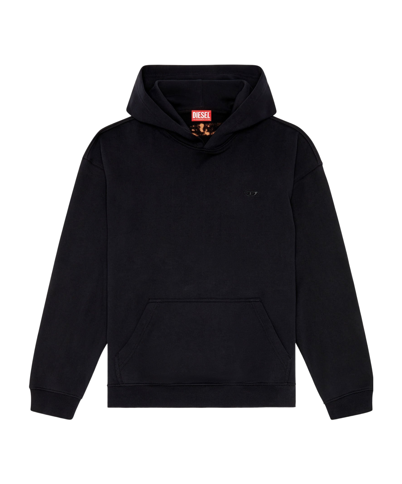 Diesel S-boxt-hood Cotton Hoodie In Black