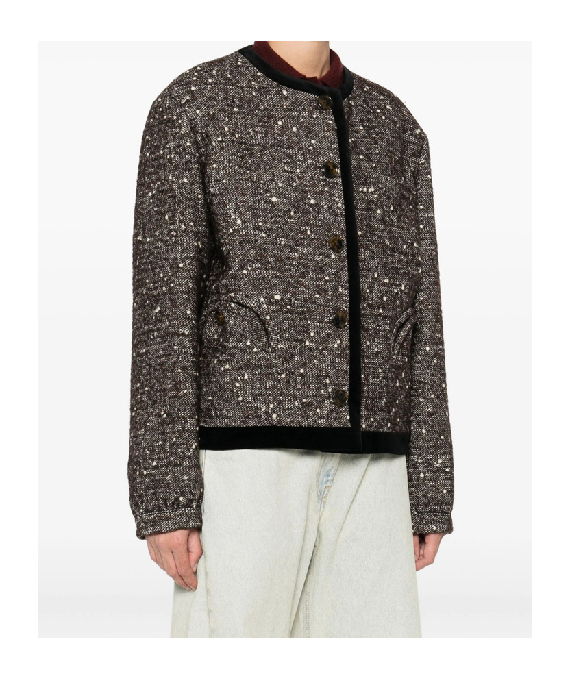 Blazé Milano Long-sleeved Casual Jacket In Brown