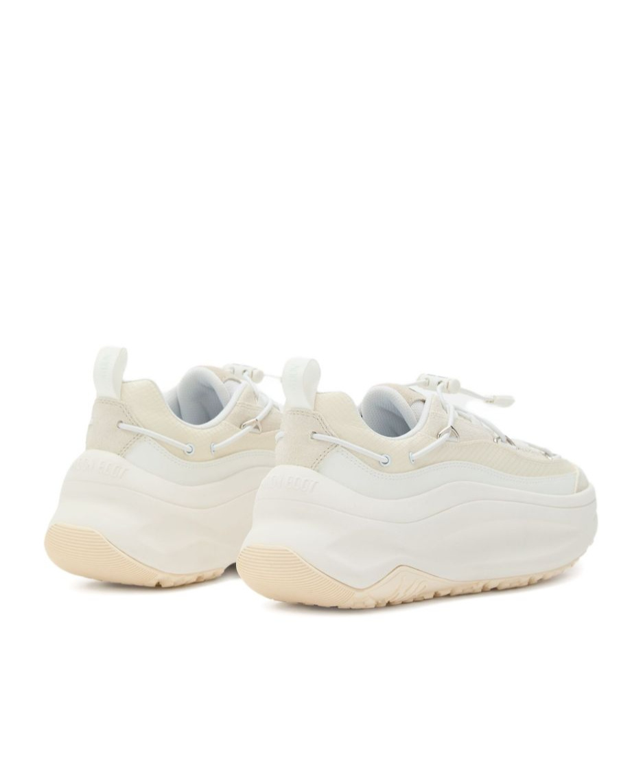 Moon Boot Logo-embellished Lace-up Sneakers In White