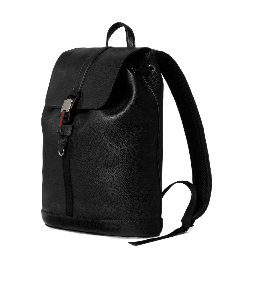 Gucci Large Backpack With Webbing In Black