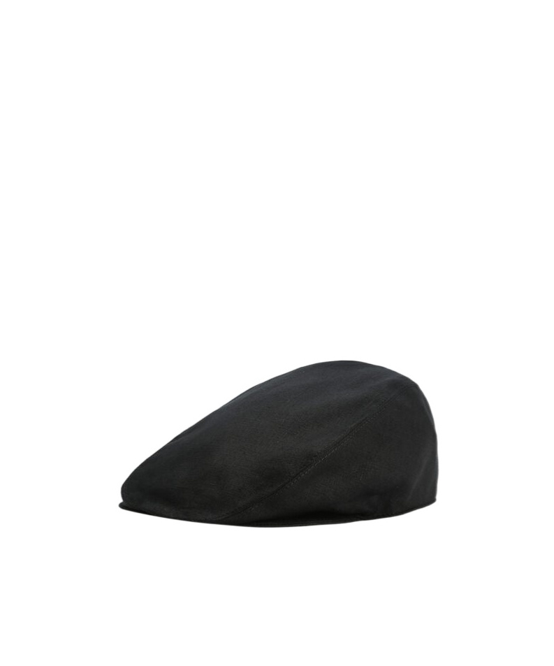 Dolce & Gabbana Linen Flat Cap In Black