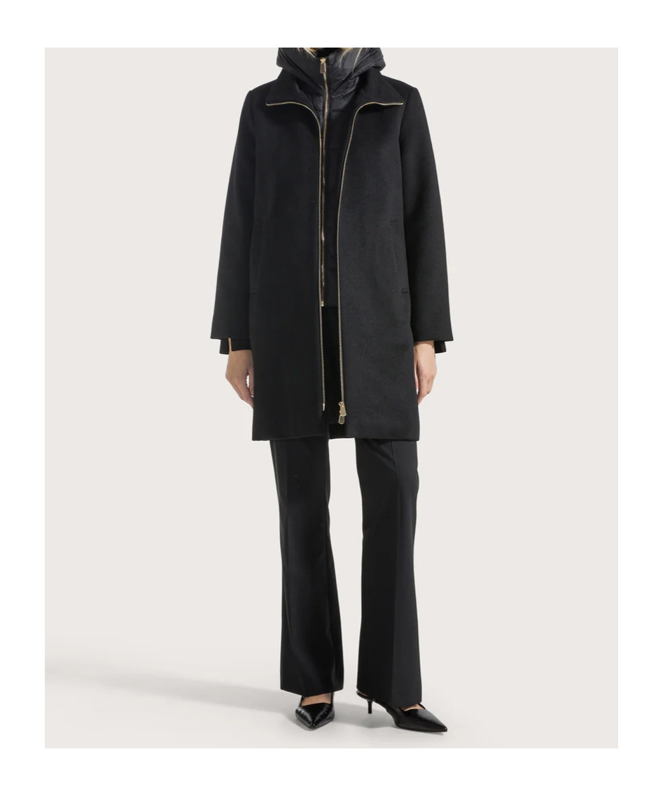 Seventy Broadcloth And Nylon Jacket In Brown