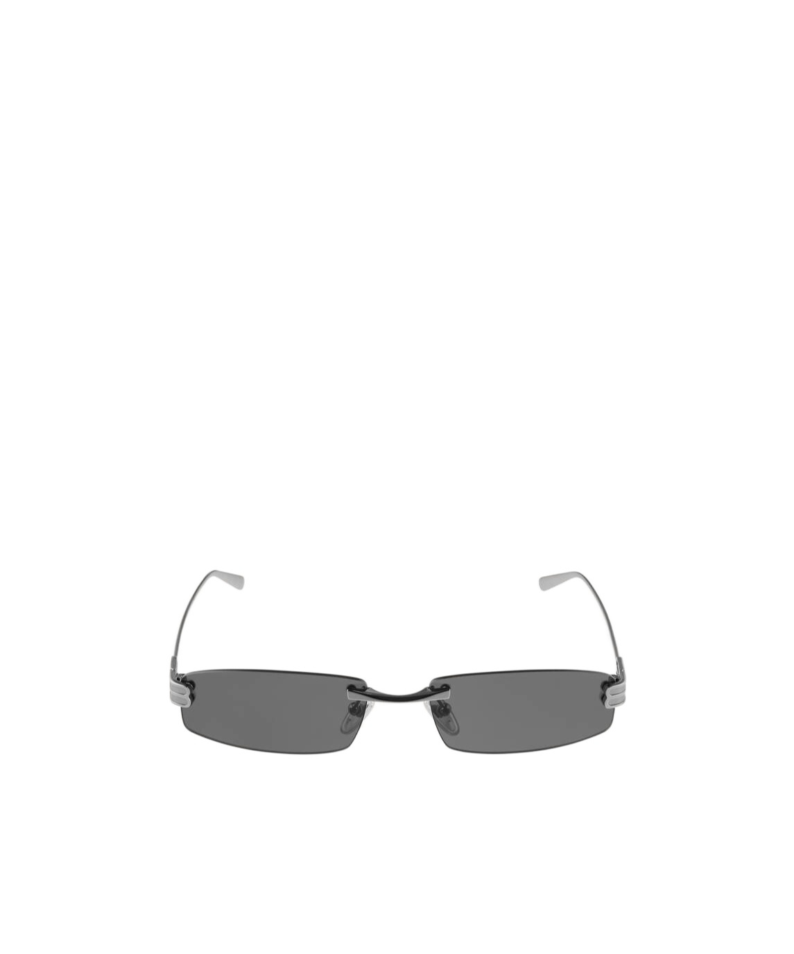 Balenciaga Women's Gossip Rectangle Sunglasses In Light Silver In Gray