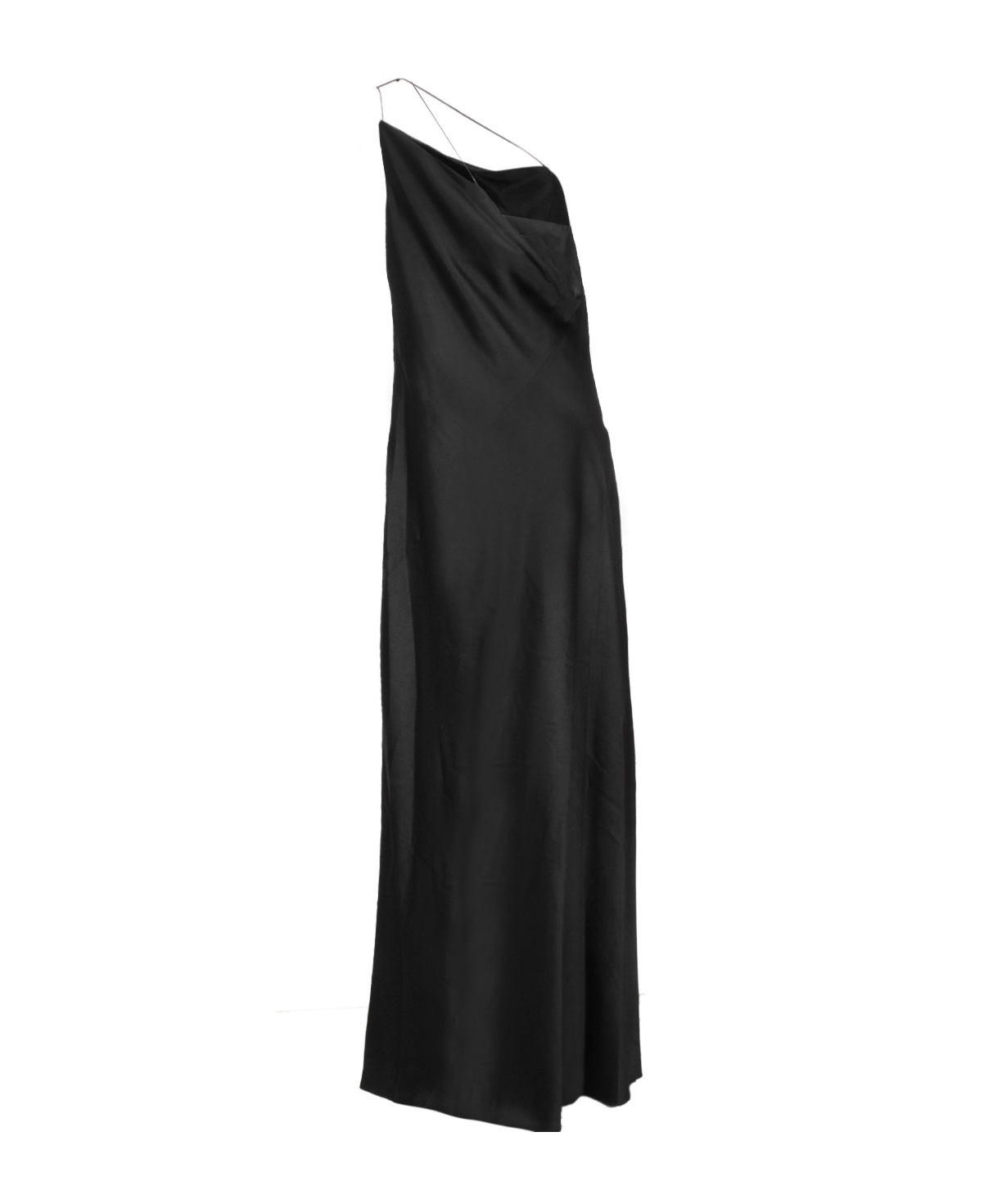 Calvin Klein Womens Asmmetric Long Maxi Dress In Black