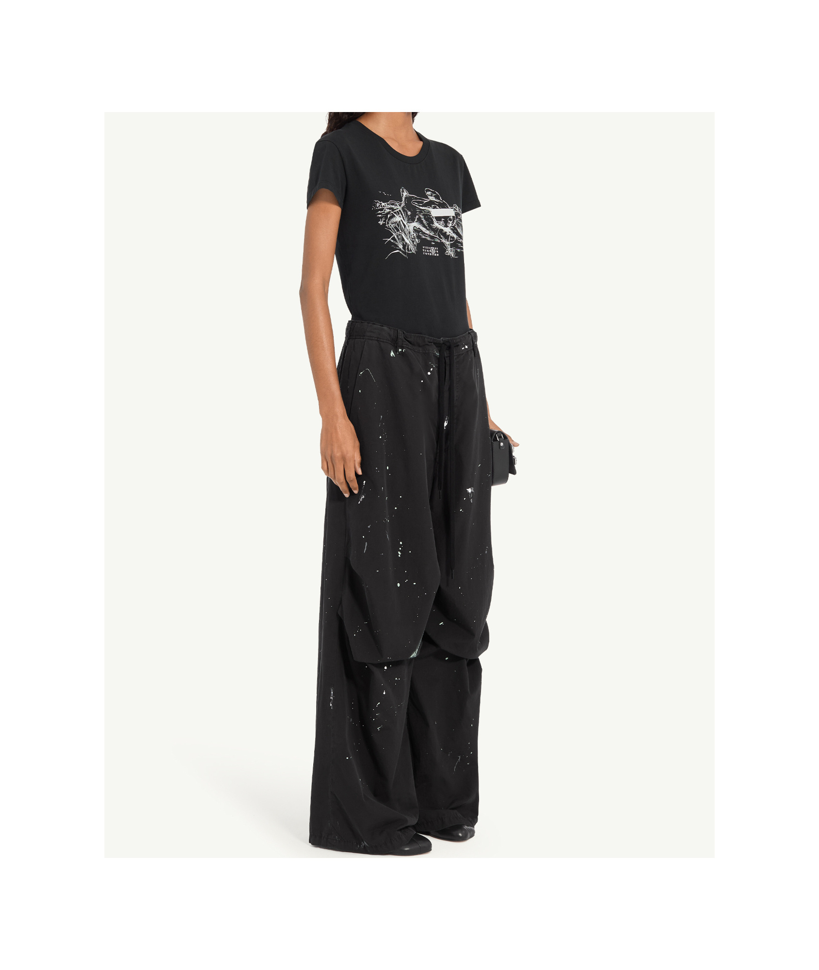 Mm6 Maison Margiela Painter Trousers In Black