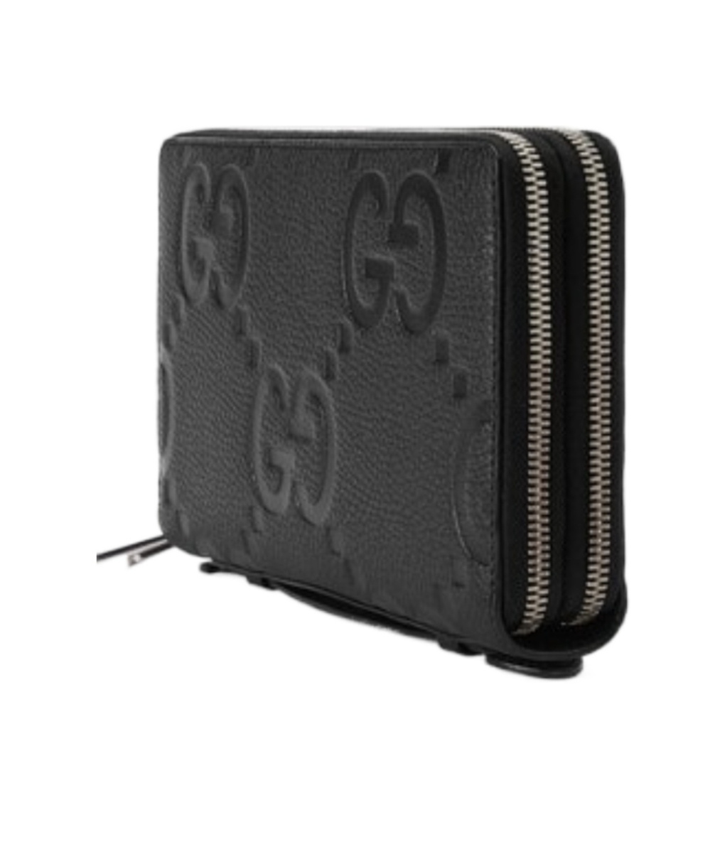 Gucci Jumbo Gg Travel Document Case In Black