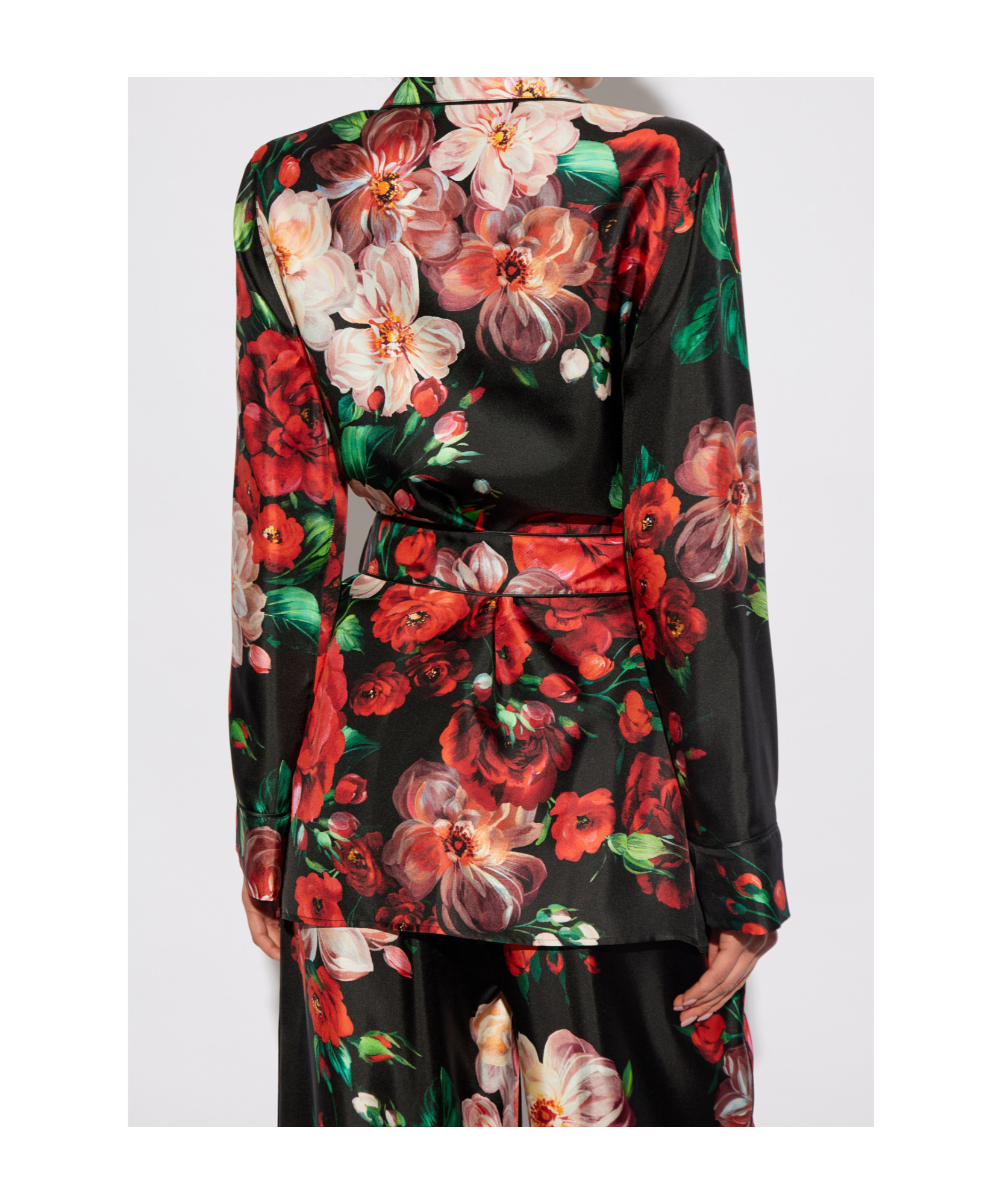 Dolce & Gabbana Printed Floral Twill Shirt In Multi