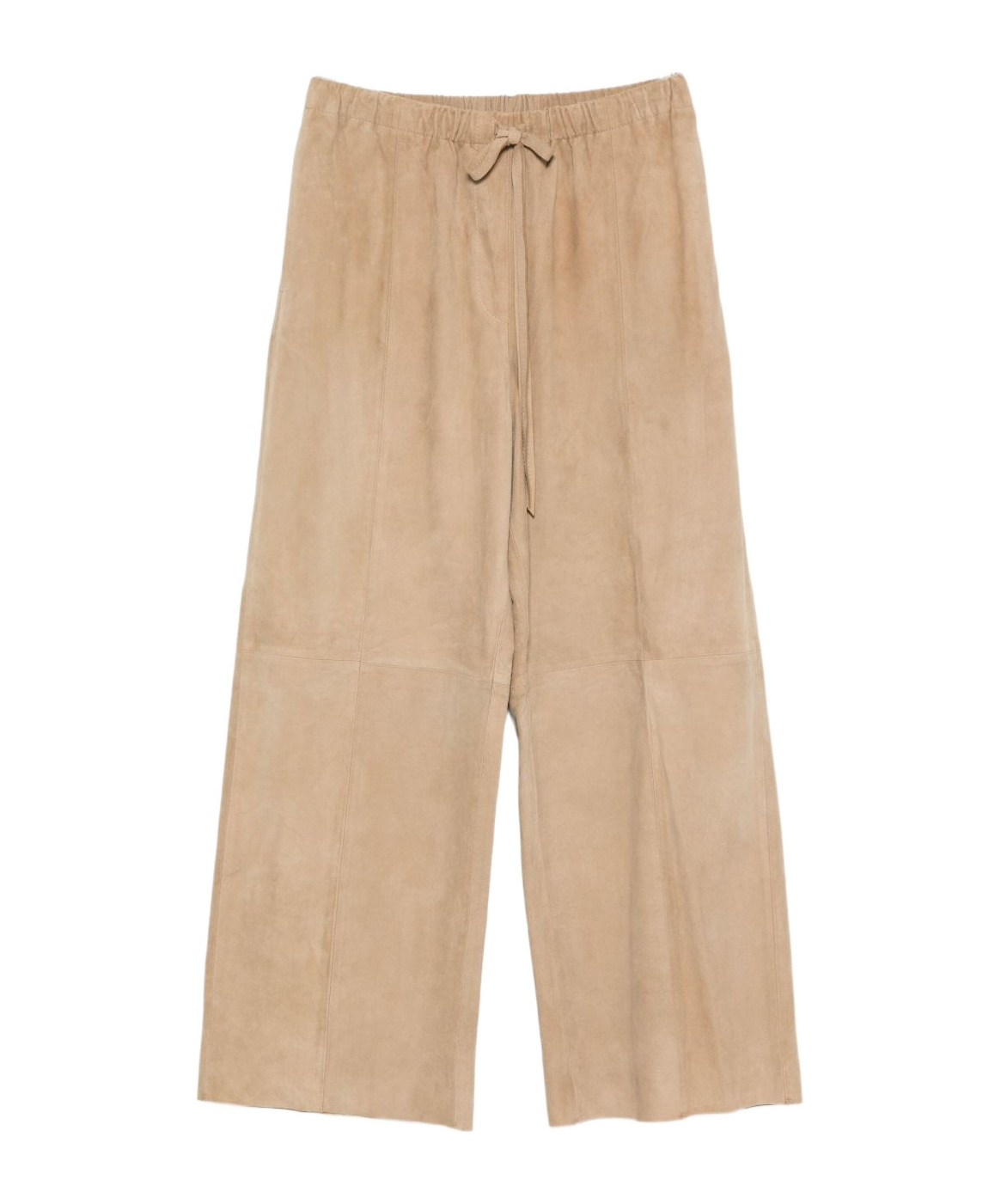 Alysi Drawstring Waist Casual Pants In Brown