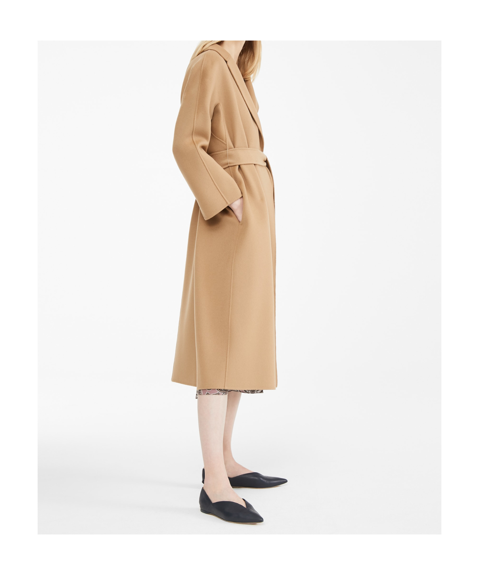 Max Mara Long-sleeved Coat In Brown