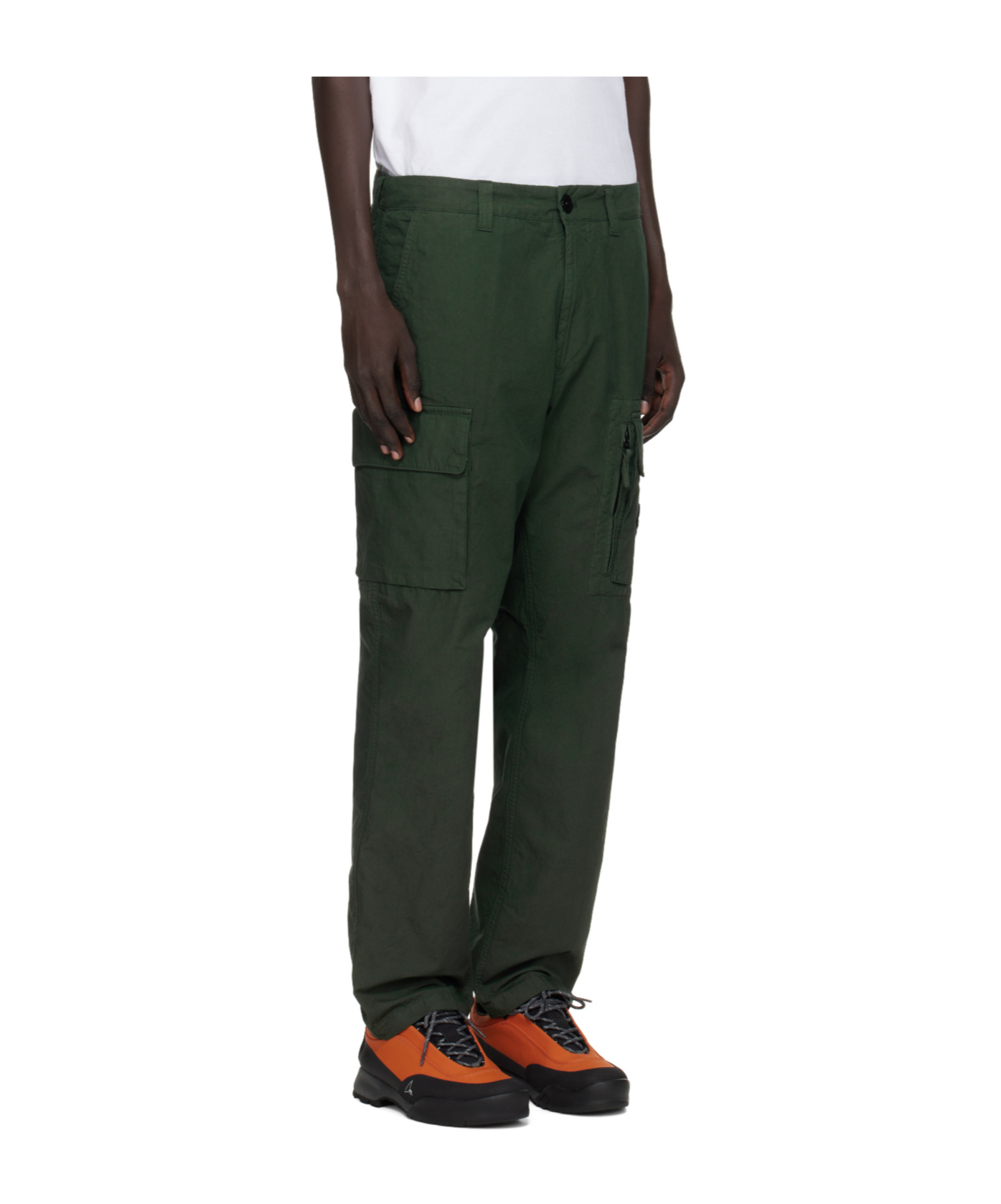 Stone Island Work Casual Pants In Green