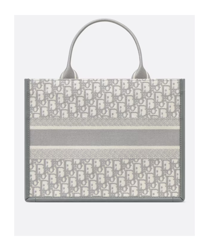 Dior Medium Book Tote Shoulder Bag In Gray