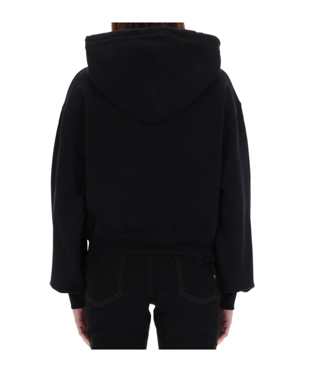 Versace Jeans Long-sleeved Sweatshirt In Black