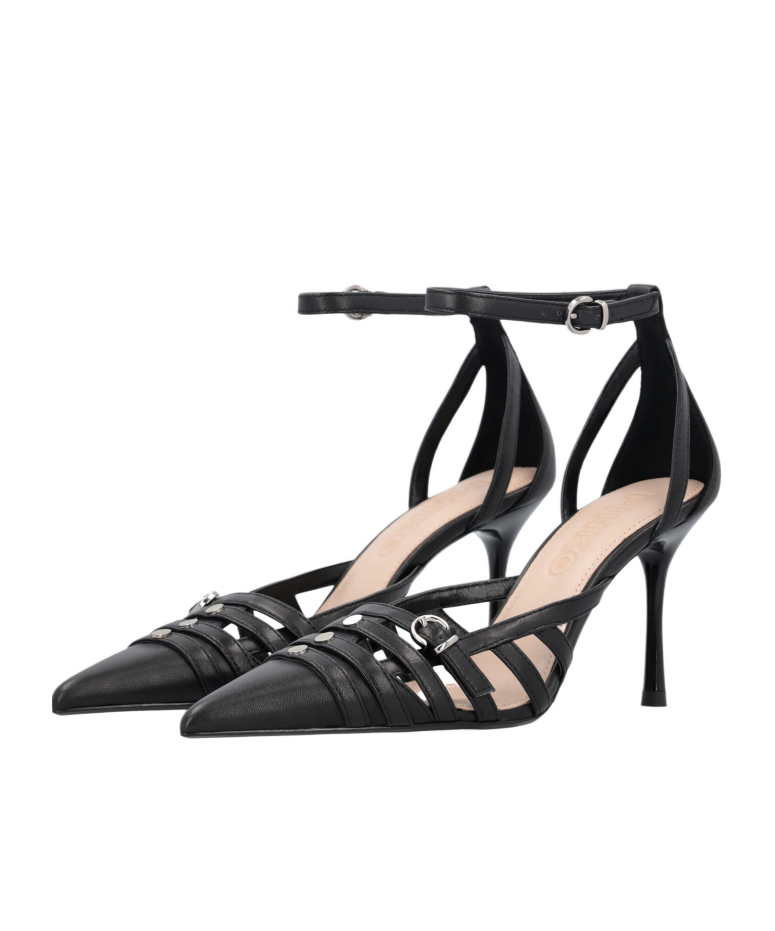 Pinko Pointed-toe Pumps With Heel And Strap In Black