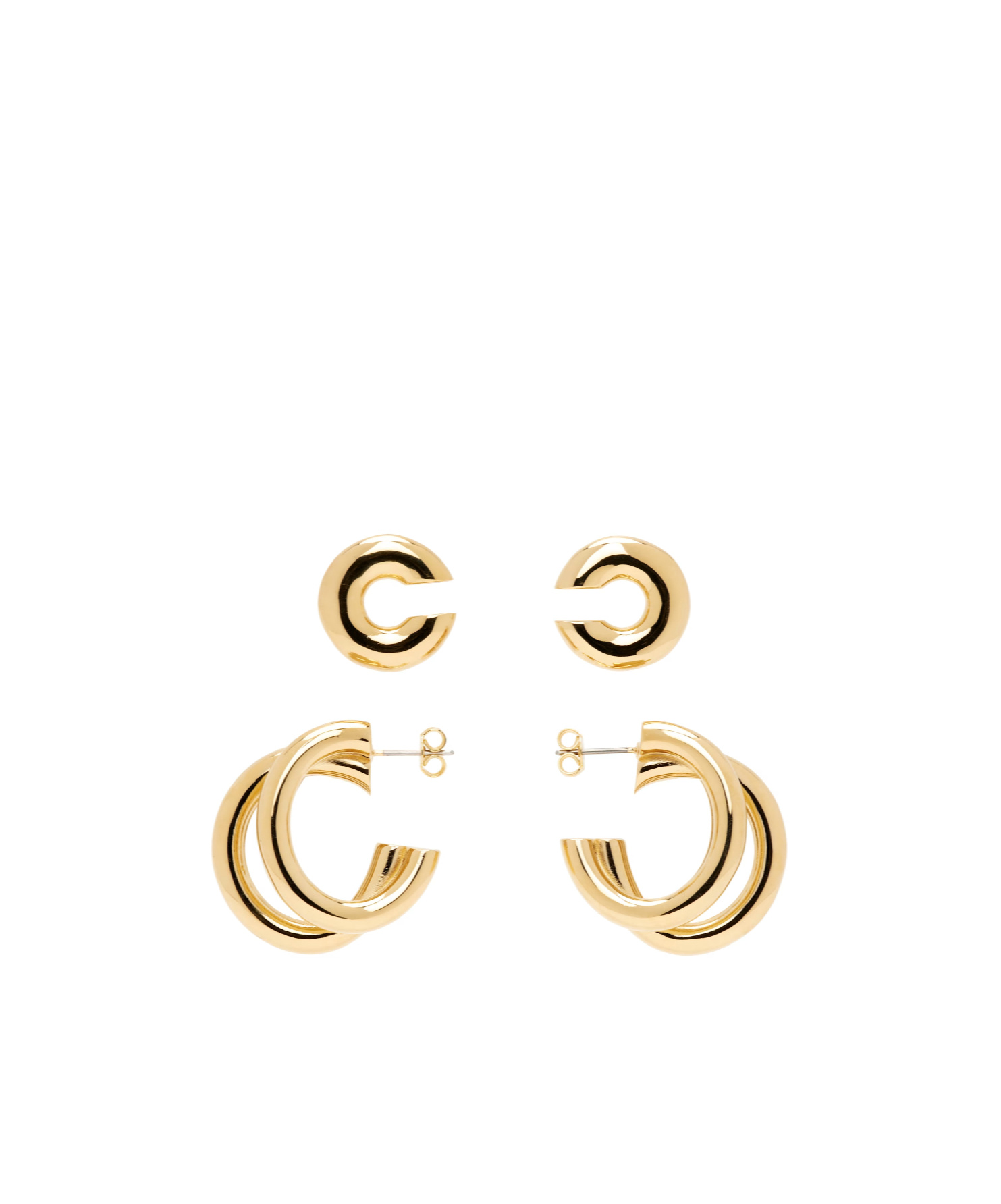 Rabanne Pin & Cuff Earrings Set In Gold