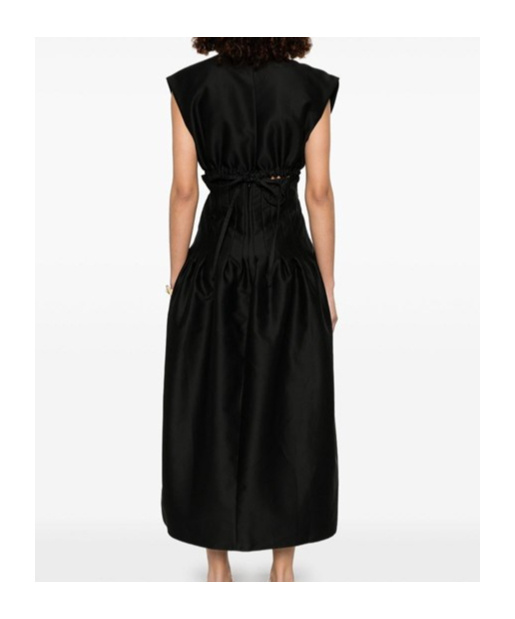 Fabiana Filippi Pleated Maxi Dress In Black