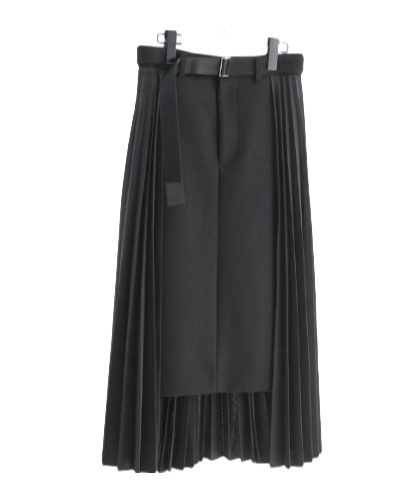 Sacai Belt-loop Skirt In Black