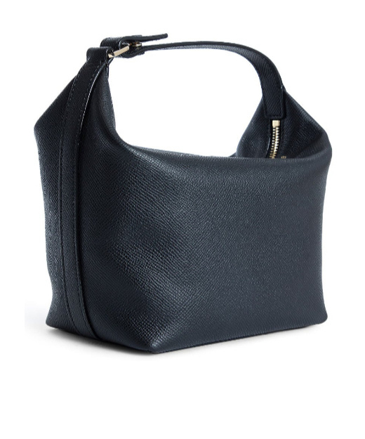 Valextra Zipper Shoulder Bag In Black