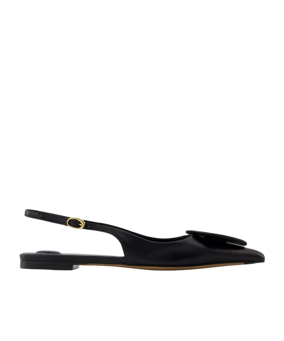 Jacquemus Duelo Slingback Flats In Black