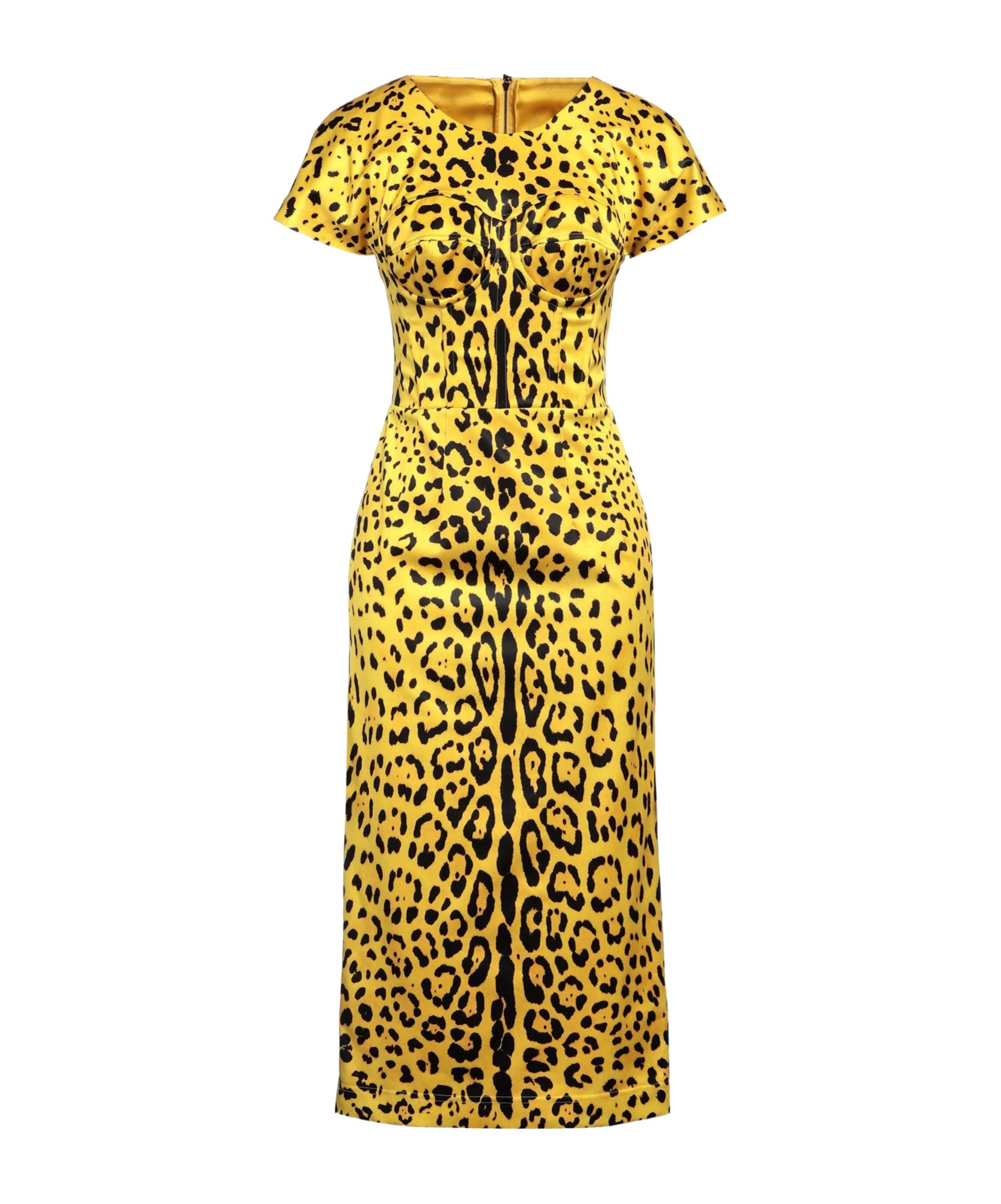 Dolce & Gabbana Midi Dress In Yellow