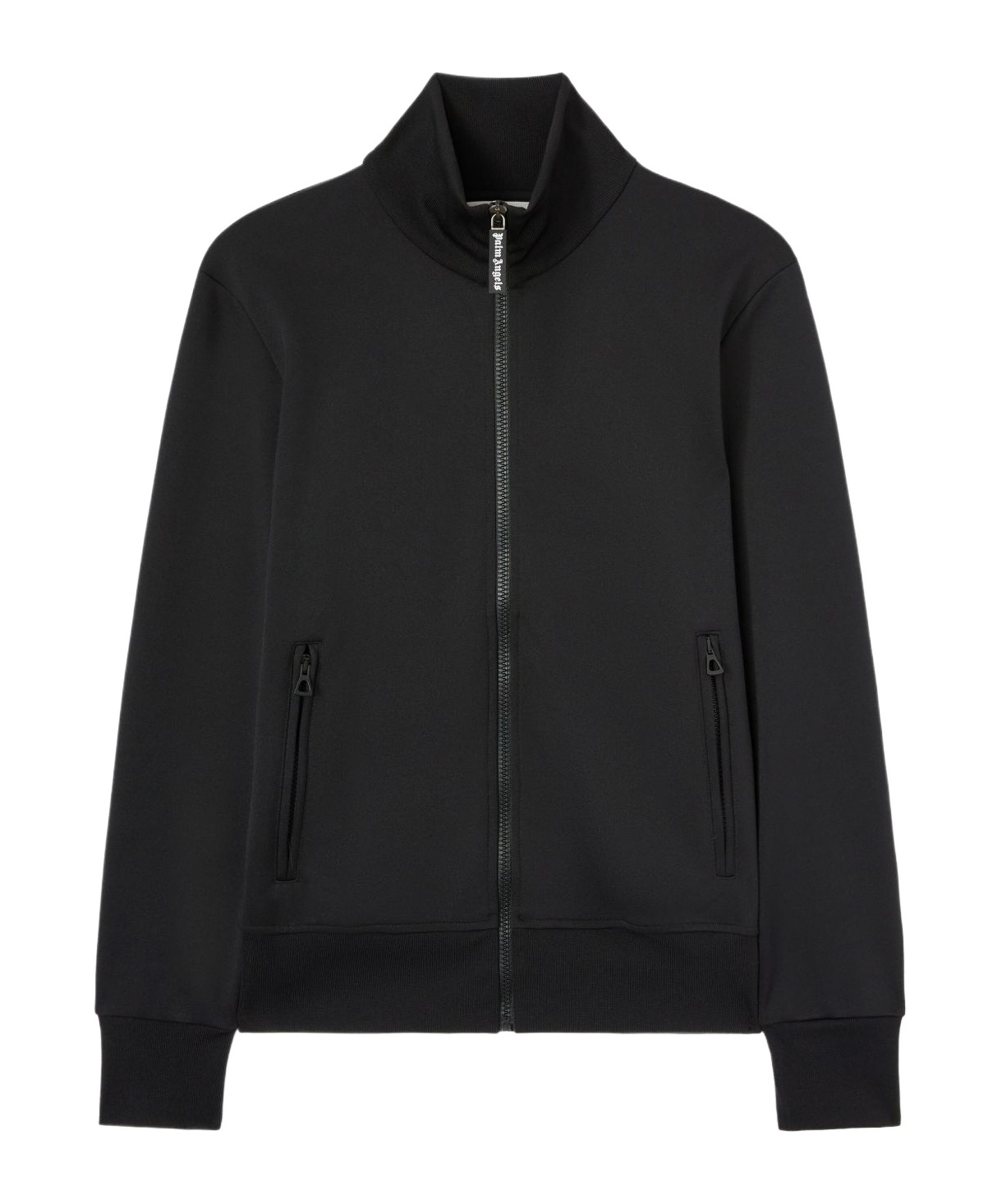 Palm Angels Curved Logo Track Jacket In Black