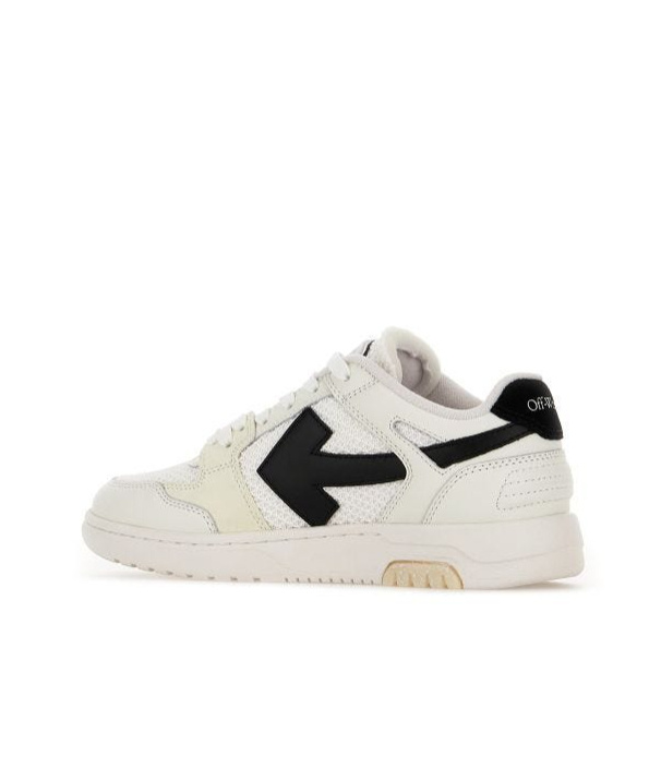 Off-white Two-tone Leather And Polyester Out Off Office Sneakers In White