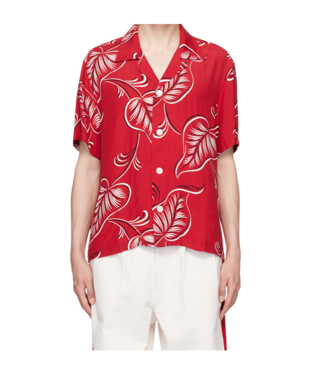 Bode Man Shirt Red Size L Viscose In Red