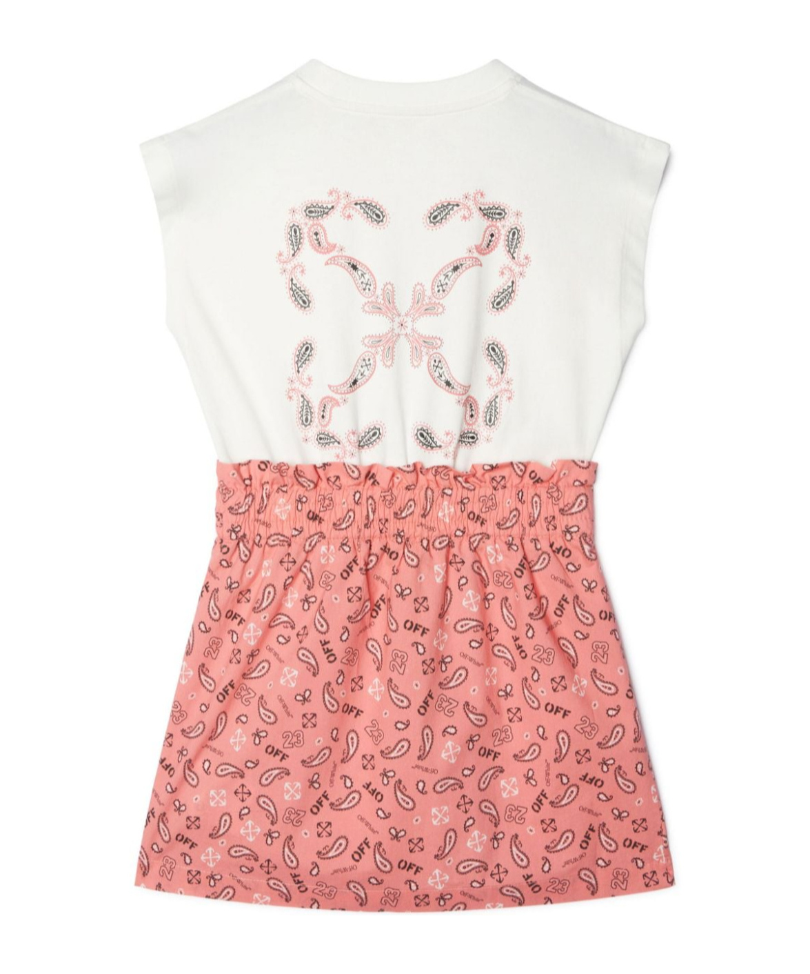 Shop Off-white Bandana Mix Cotton Dress In Pink