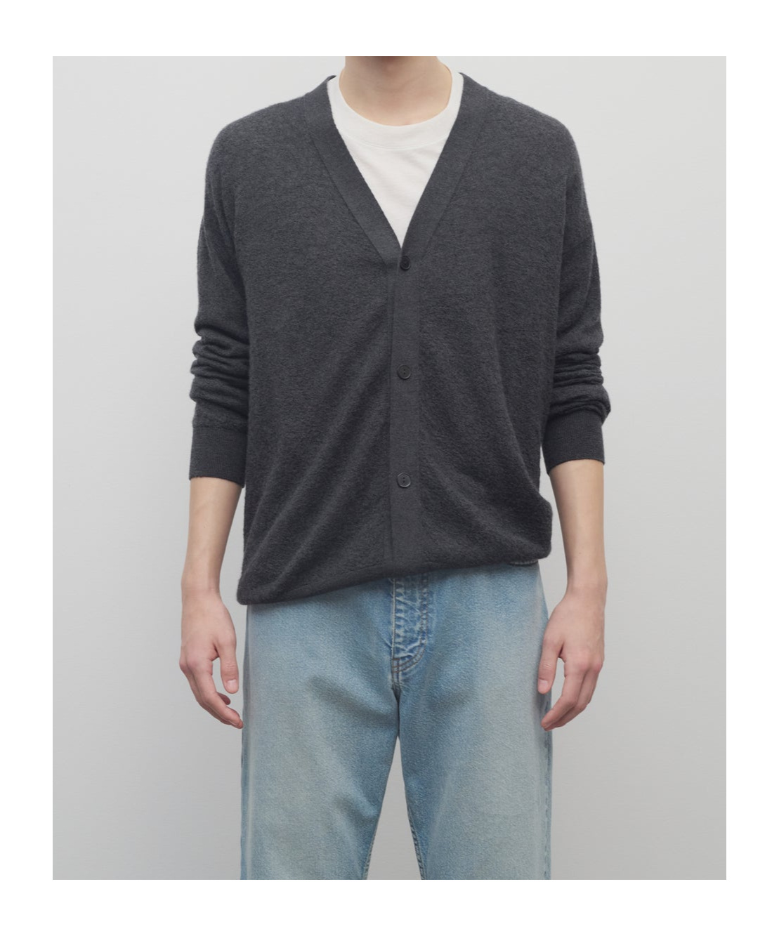 The Row Raimo Cardigan In Cashmere In Blue