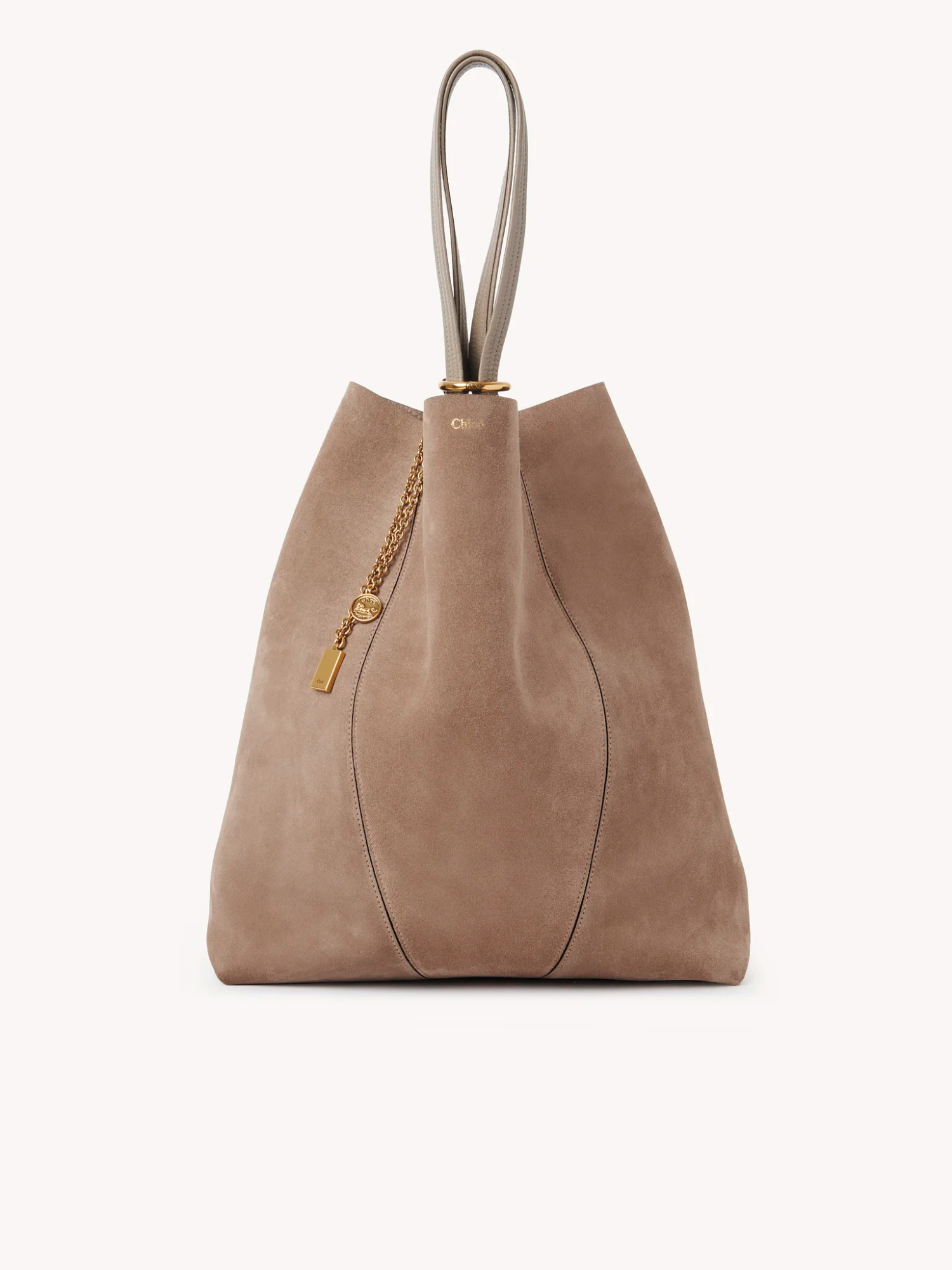 Chloé Large Double-handle Shoulder Bag In Brown