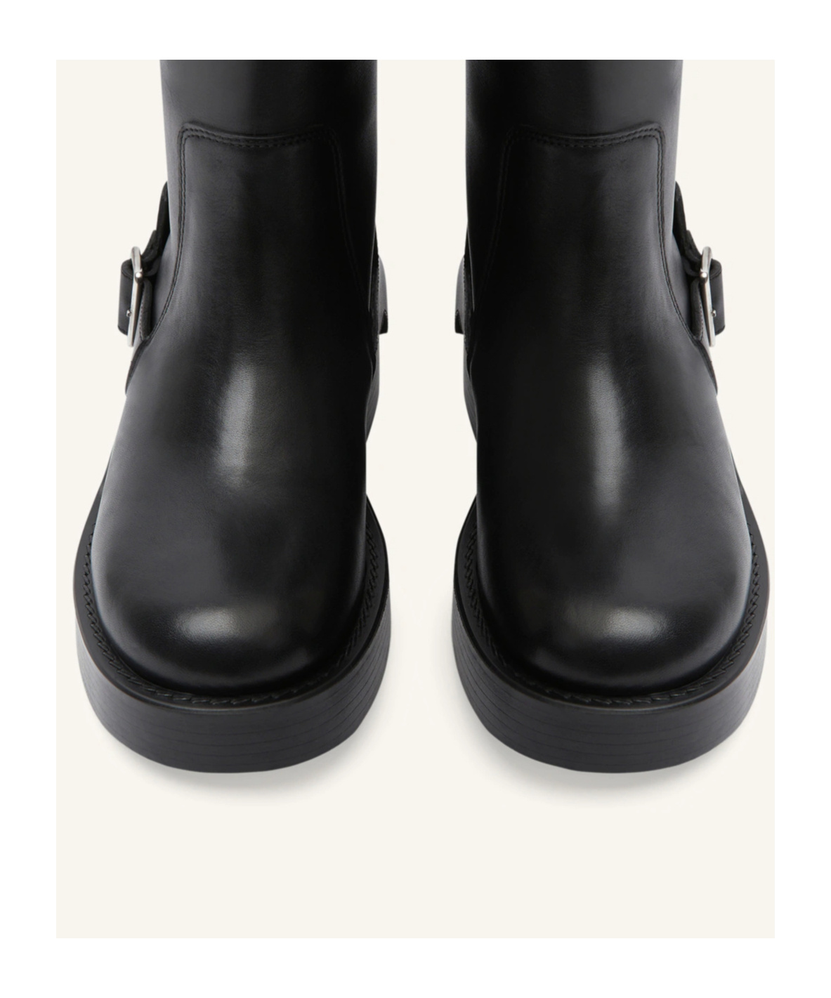 Shop Courrèges Americana Leather Boots In Black