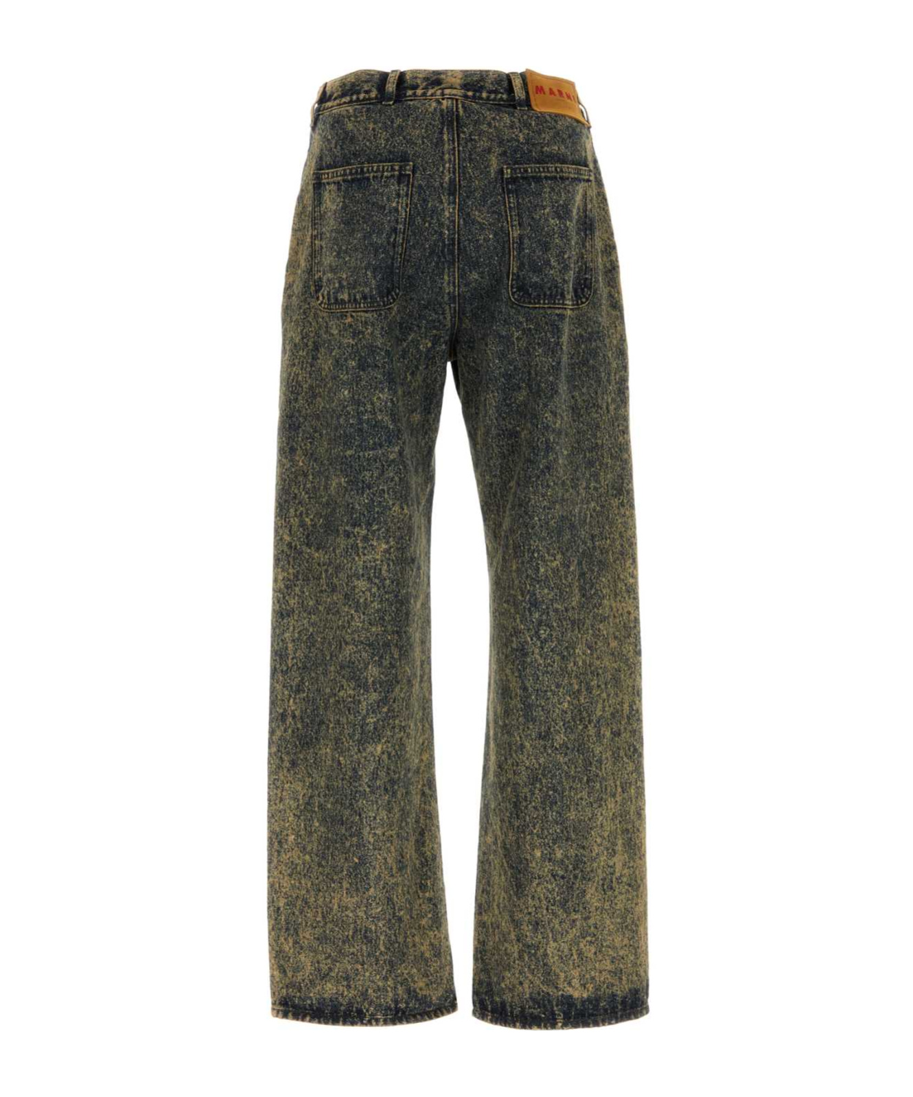 MARNI DISTRESSED-EFFECT WIDE-LEG JEANS