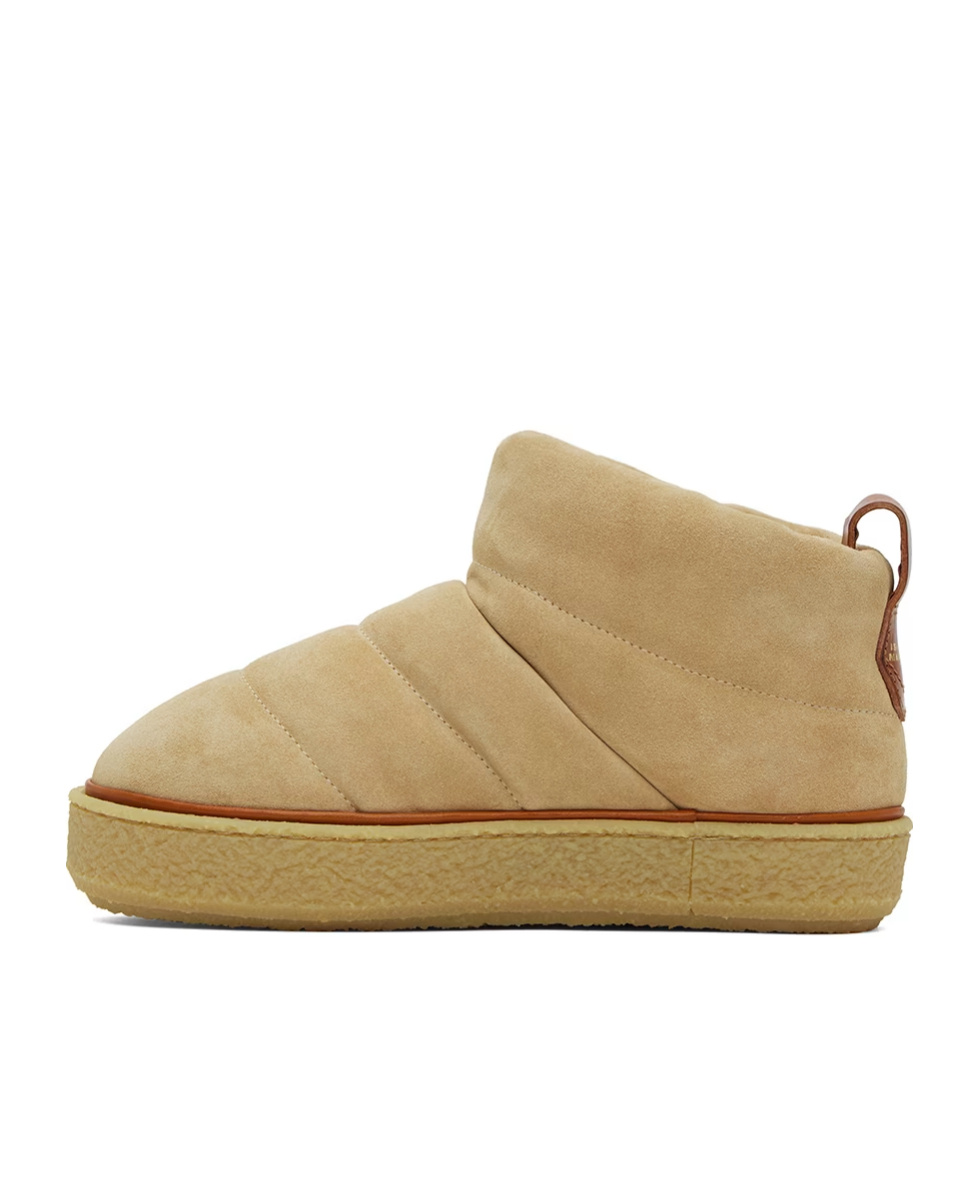 Isabel Marant Tan Suede Pillow Boots In Green