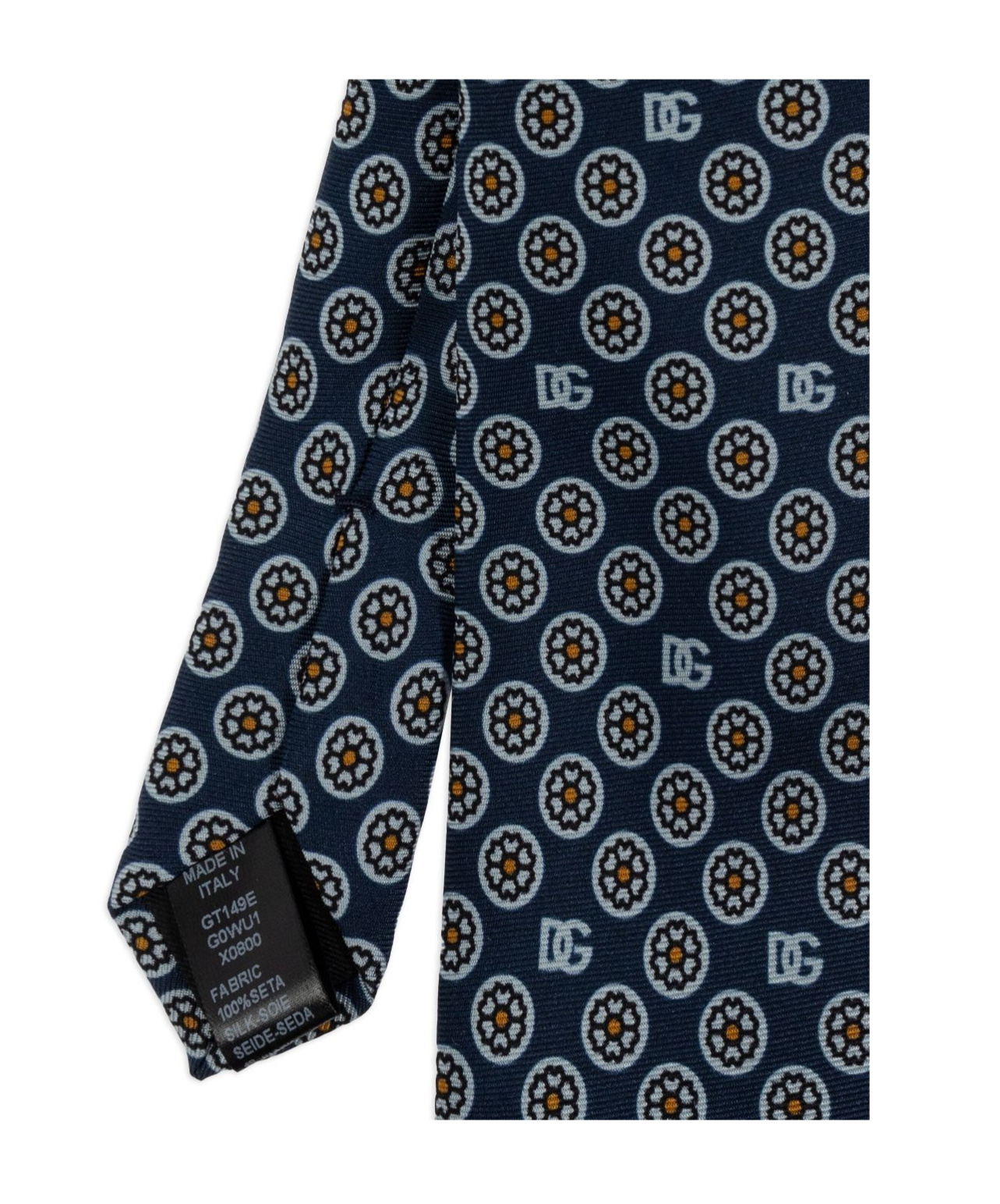Dolce & Gabbana Silk Patterned Tie In Black
