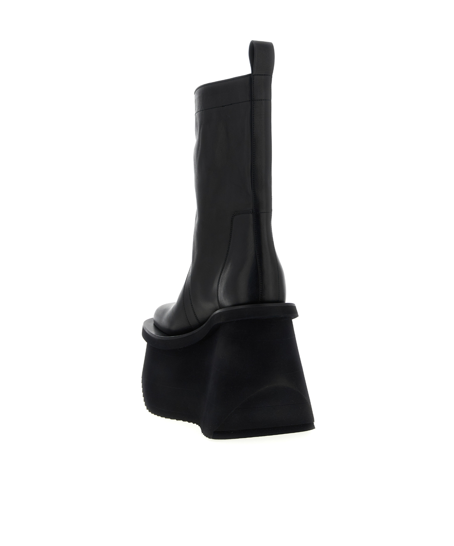 Rick Owens 14mm Factory Topstitching Platform Boots In Black