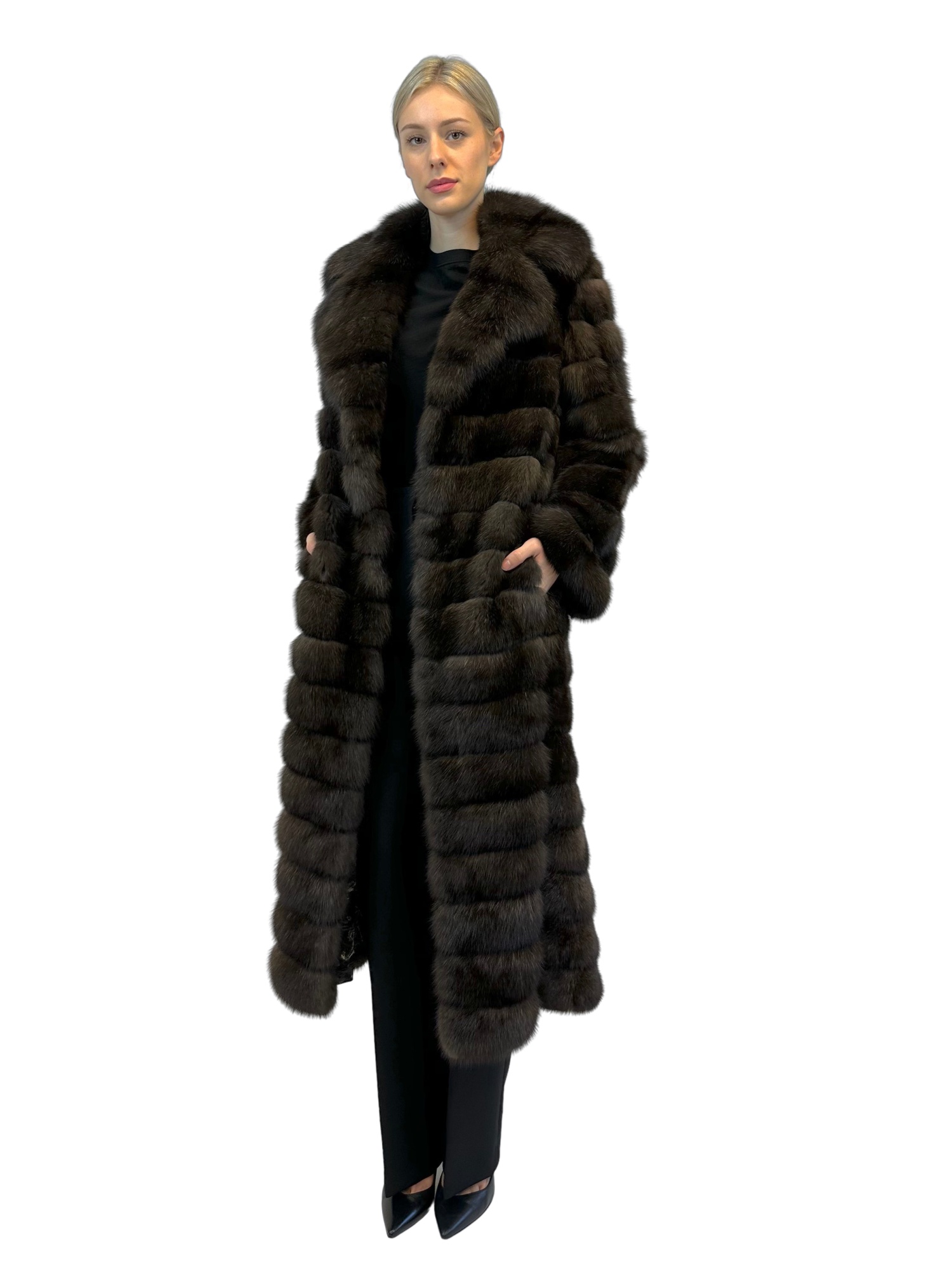 Liska Long-sleeved Fur In Black