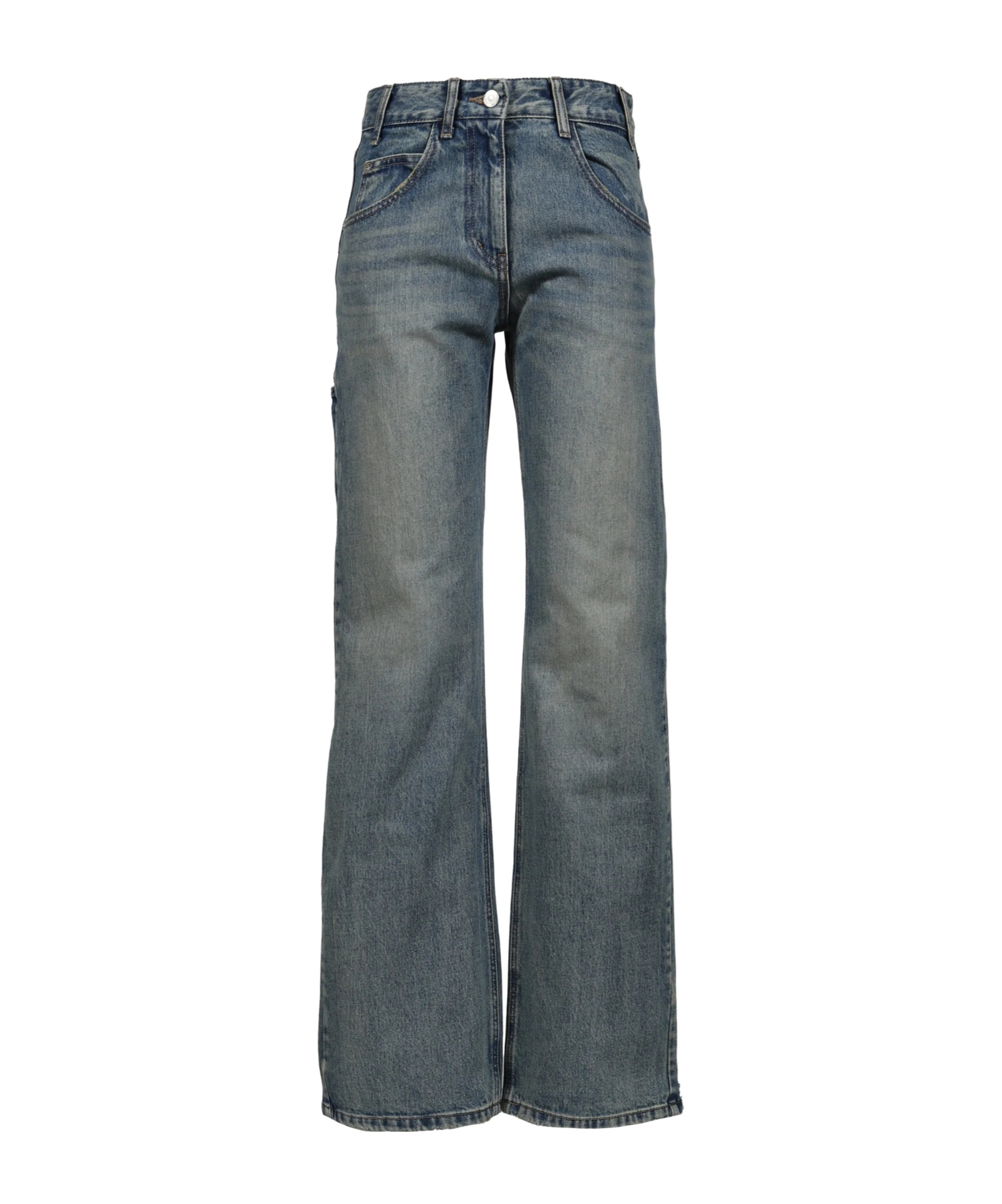 Open Yy Frayed-hem Jeans In Blue