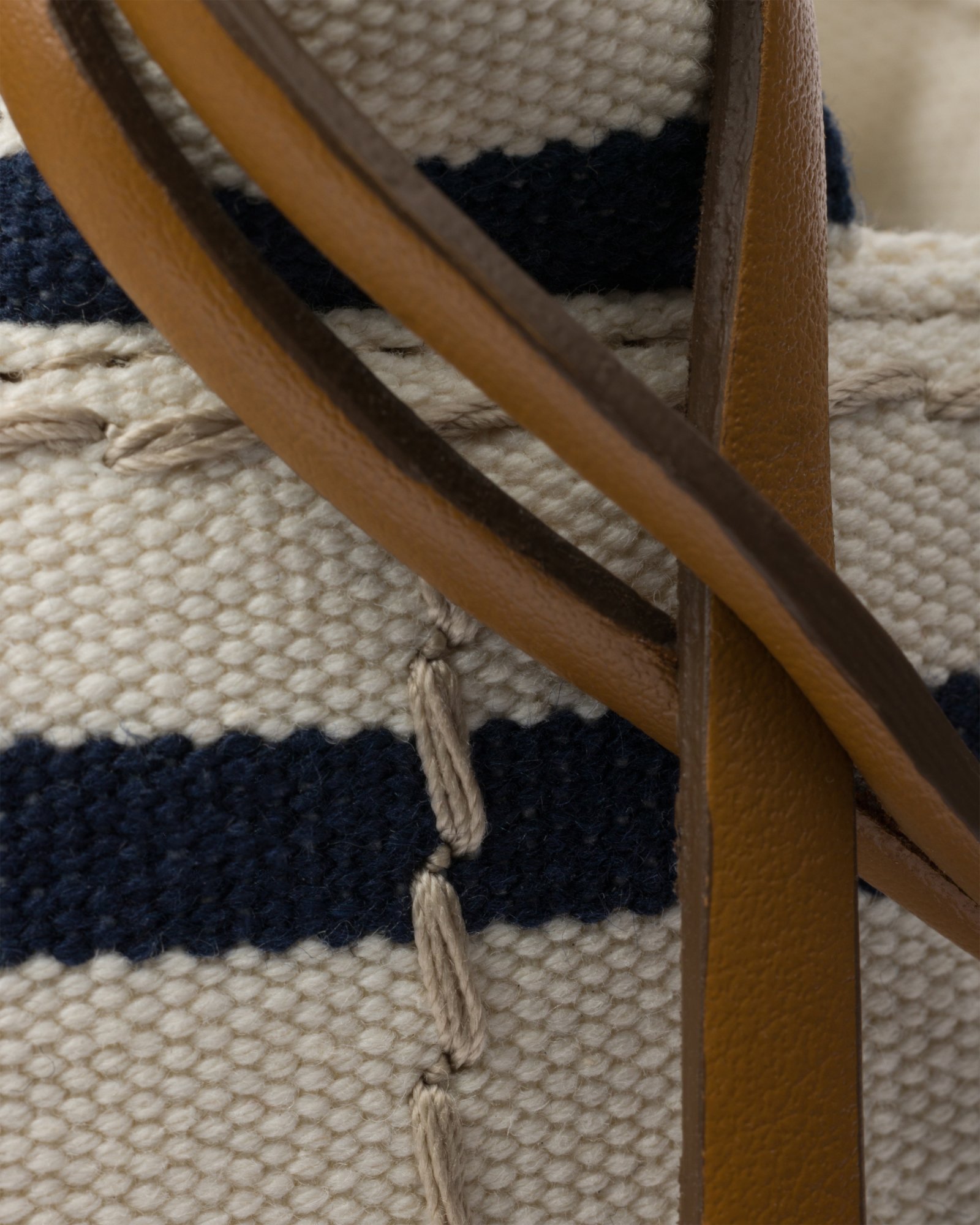 Prada Jardinière Striped Cotton Canvas Mini-bag In Brown