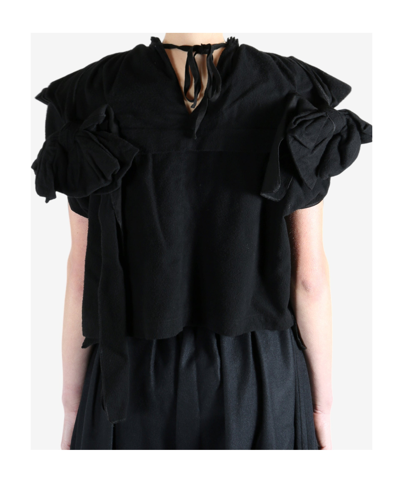 Comme Des Garçons Crew Neck Sleeveless T-shirt In Black